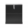 Rebecca Mobili Low Cabinet Space-Saving Cabinet with Drawer 2 Doors Black Multipurpose