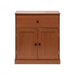 Rebecca Mobili Multipurpose Cabinet with Drawer 2 Doors Brown for Bathroom Entrance Kitchen