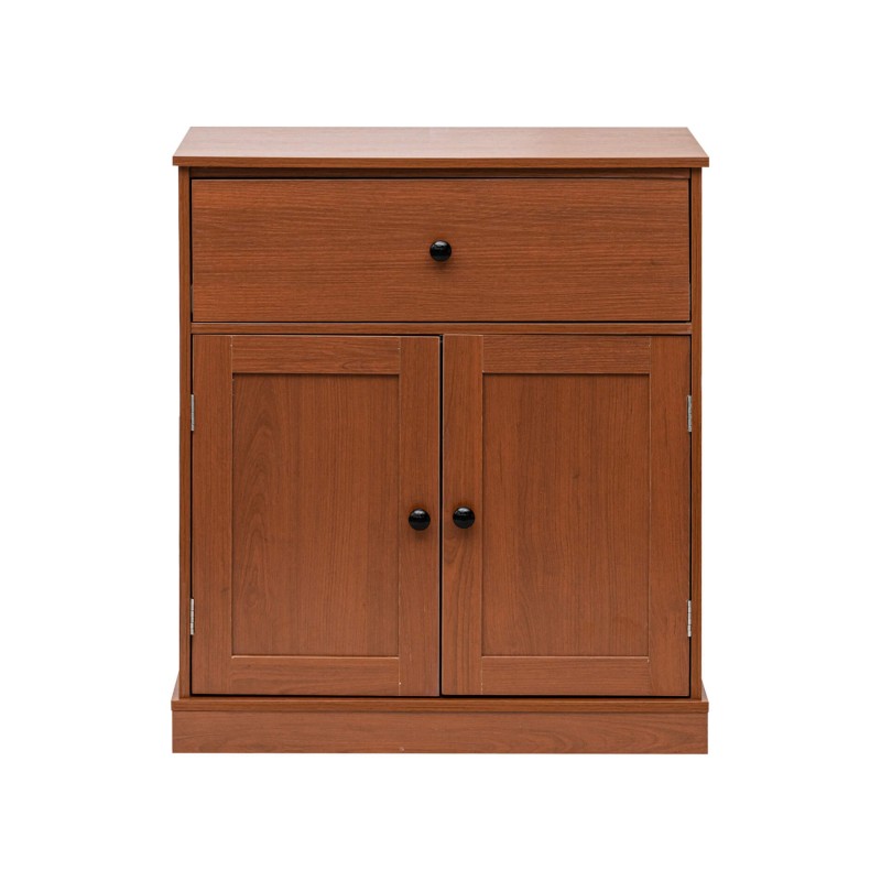 Rebecca Mobili Armoire Polyvalente avec Tiroir 2 Portes Marron pour Salle de Bain Entrée Cuisine