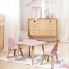 Rebecca Mobili Set Children's Table and 2 Chairs MDF Pine Pink for Nursery