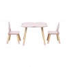 Rebecca Mobili Set Kindertafel en 2 Stoelen MDF Den Roze voor Kinderkamer