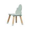 Rebecca Mobili Table et 2 Chaises pour Enfants en MDF Pin Vert pour Chambre d'Enfant Salle de Jeux