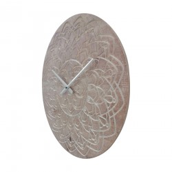 Rebecca Mobili Decorative Clock Brown and White Boho Style