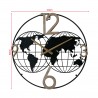 Rebecca Mobili Wall Clock with Metal World Map Modern Style