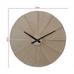 Rebecca Mobili Reloj de Pared Boho Chic Beige Decoración del Hogar