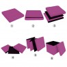 Rebecca Mobili Puff Organizador Taburete Reposapies Morado 31x30x30