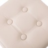 Mobili Rebecca Pouffe Box Ottoman Footstool Beige Cube Faux Leather 30x30x30