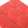 Mobili Rebecca Storage Pouffe Cube Box Ottoman Faux Leather Red 30x30x30