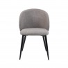 Chairs Mobili Rebecca Cordia 81x54x56 Polylinen Fabric Metal  Black Modern SET 2 pieces Partially Assembled