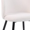 Chairs Mobili Rebecca Karamu 81x54x56 Teddy Fabric Metal  Black Modern SET 2 pieces Partially Assembled