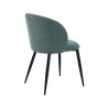 Stoelen Mobili Rebecca Festuca 81x54x56 Polylinen Stof Metaal Aqua Groen Zwart Modern SET 2 stuks Gedeeltelijk Gemonteerd