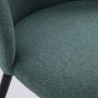 Stoelen Mobili Rebecca Festuca 81x54x56 Polylinen Stof Metaal Aqua Groen Zwart Modern SET 2 stuks Gedeeltelijk Gemonteerd