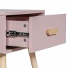 Bedside Table Mobili Rebecca Enotera 44x35x35 MDF Pine Pink Brown Scandinavian Partially Assembled