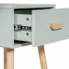 Bedside Table Mobili Rebecca Picea 44x35x35 MDF Pine Aqua Green Brown Scandinavian Partially Assembled