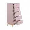 Ladenkast Mobili Rebecca Orchidea 115x50x40 MDF Den Roze Bruin Scandinavisch Om Te Monteren