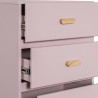 Chest Of Drawers Mobili Rebecca Orchidea 115x50x40 MDF Pine Pink Brown Scandinavian To Assemble