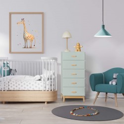 Ladenkast Mobili Rebecca Aloe 115x50x40 MDF Den Aqua Groen Bruin Scandinavisch Om Te Monteren