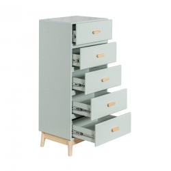 Ladenkast Mobili Rebecca Aloe 115x50x40 MDF Den Aqua Groen Bruin Scandinavisch Om Te Monteren