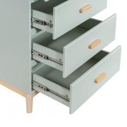 Ladenkast Mobili Rebecca Aloe 115x50x40 MDF Den Aqua Groen Bruin Scandinavisch Om Te Monteren