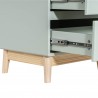 Kommode Mobili Rebecca Aloe 115x50x40 MDF Kiefer Aquagrün Braun Skandinavisch Zu Montieren