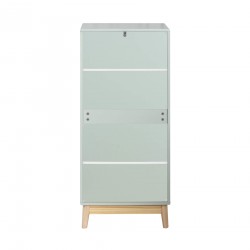 Kommode Mobili Rebecca Aloe 115x50x40 MDF Kiefer Aquagrün Braun Skandinavisch Zu Montieren