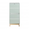 Cassettiera Mobili Rebecca Aloe 115x50x40 MDF Pino Verde Acqua Marrone Scandinavo Da Montare