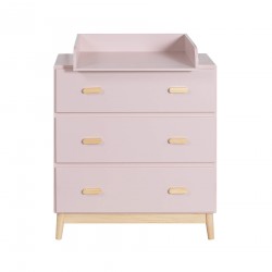 Commode Mobili Rebecca Crossandra 100x80x42 MDF Den Roze Bruin Scandinavisch Om Te Monteren