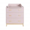 Changing Table Mobili Rebecca Crossandra 100x80x42 MDF Pine Pink Brown Scandinavian To Assemble