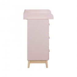 Commode Mobili Rebecca Crossandra 100x80x42 MDF Den Roze Bruin Scandinavisch Om Te Monteren