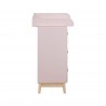 Changing Table Mobili Rebecca Crossandra 100x80x42 MDF Pine Pink Brown Scandinavian To Assemble