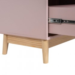 Fasciatoio Mobili Rebecca Crossandra 100x80x42 MDF Pino Rosa Marrone Scandinavo Da Montare