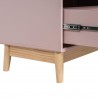 Table à Langer Mobili Rebecca Crossandra 100x80x42 MDF Pin Rose Marron Scandinave À Monter