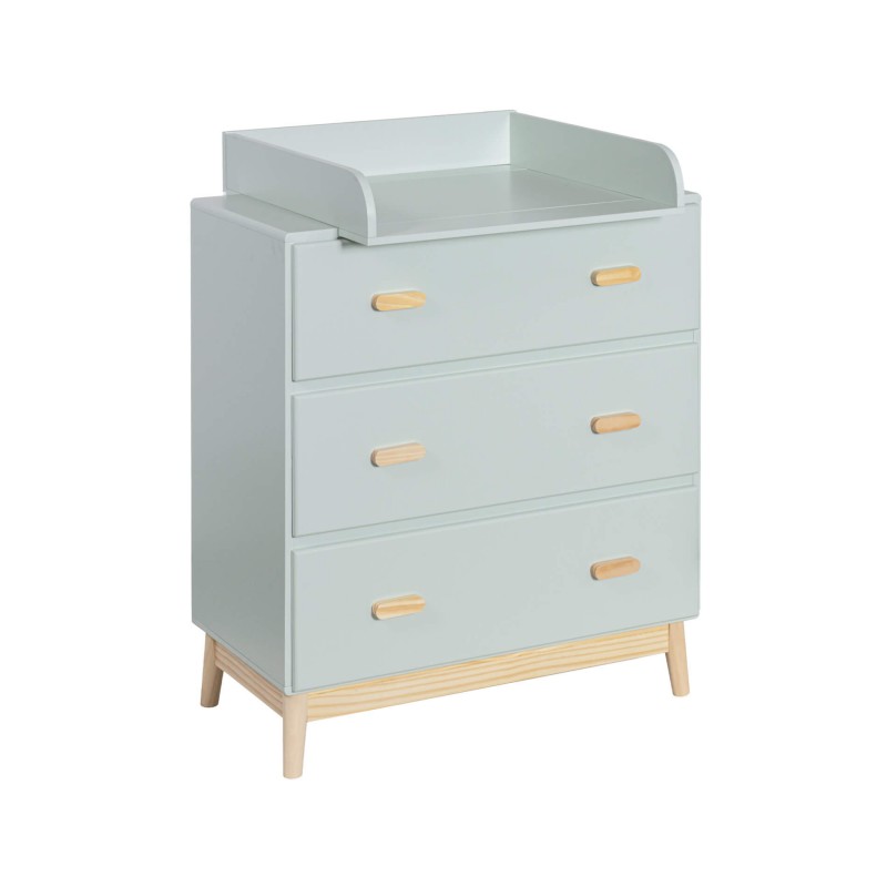 Commode Mobili Rebecca Tessen 100x80x42 MDF Den Aqua Groen Bruin Scandinavisch Om Te Monteren