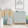 Changing Table Mobili Rebecca Tessen 100x80x42 MDF Pine Aqua Green Brown Scandinavian To Assemble