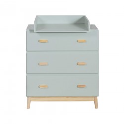 Fasciatoio Mobili Rebecca Tessen 100x80x42 MDF Pino Verde Acqua Marrone Scandinavo Da Montare