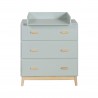 Changing Table Mobili Rebecca Tessen 100x80x42 MDF Pine Aqua Green Brown Scandinavian To Assemble