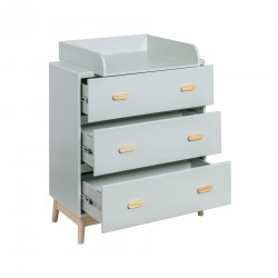 Changing Table Mobili Rebecca Tessen 100x80x42 MDF Pine Aqua Green Brown Scandinavian To Assemble