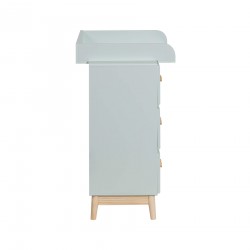 Changing Table Mobili Rebecca Tessen 100x80x42 MDF Pine Aqua Green Brown Scandinavian To Assemble