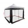 Moustiquaire pour Gazebo 3x3 Mobili Rebecca Banyan 240x1200 cm Polyester Noir Montage Requis