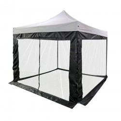 Muggennet voor Gazebo 3x3 Mobili Rebecca Banyan 240x1200 cm Polyester Zwart Montage Vereist