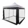 Mosquiteiro para Gazebo 3x3 Mobili Rebecca Banyan 240x1200 cm Poliéster Preto Montagem Necessária