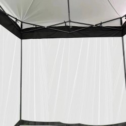 Moustiquaire pour Gazebo 3x3 Mobili Rebecca Banyan 240x1200 cm Polyester Noir Montage Requis