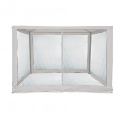 Zanzariera per Gazebo 3x3 Mobili Rebecca Kapok 240x1200 cm Poliestere Bianco Da Montare