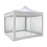 Zanzariera per Gazebo 3x3 Mobili Rebecca Kapok 240x1200 cm Poliestere Bianco Da Montare