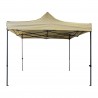 Gazebo Mobili Rebecca Aneto 3x3 mt Poliestere Metallo Beige Nero Parzialmente montato