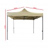 Gazebo Mobili Rebecca Aneto 3x3 m Polyester Métal Beige Noir Partiellement assemblé