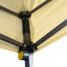 Gazebo Mobili Rebecca Aneto 3x3 m Polyester Métal Beige Noir Partiellement assemblé