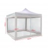 Moustiquaire pour Gazebo 3x3 Mobili Rebecca Kapok 240x1200 cm Polyester Blanc Montage Requis