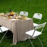 Outdoor Chairs Rebecca Mobili Quiver 88x45x50 Plastic Steel White Grey Modern SET 2 pieces Assembled