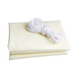 Sonnensegel Rebecca Mobili Totara 300x300x300 Polyester Wasserdicht Stahl Weiß Creme